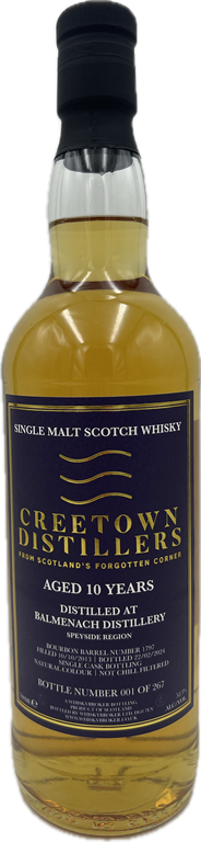 Creetown - 10yo Balmenach, Bourbon Barrel No. #1797, 52.3% Alc/Vol, 700 ml
