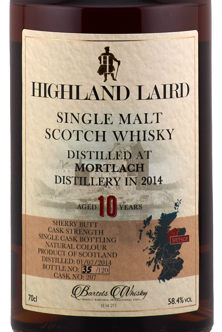 Highland Laird - 10 yo Mortlach, Sherry Butt Cask No. #207, 58.4% Alc/Vol, 700 ml