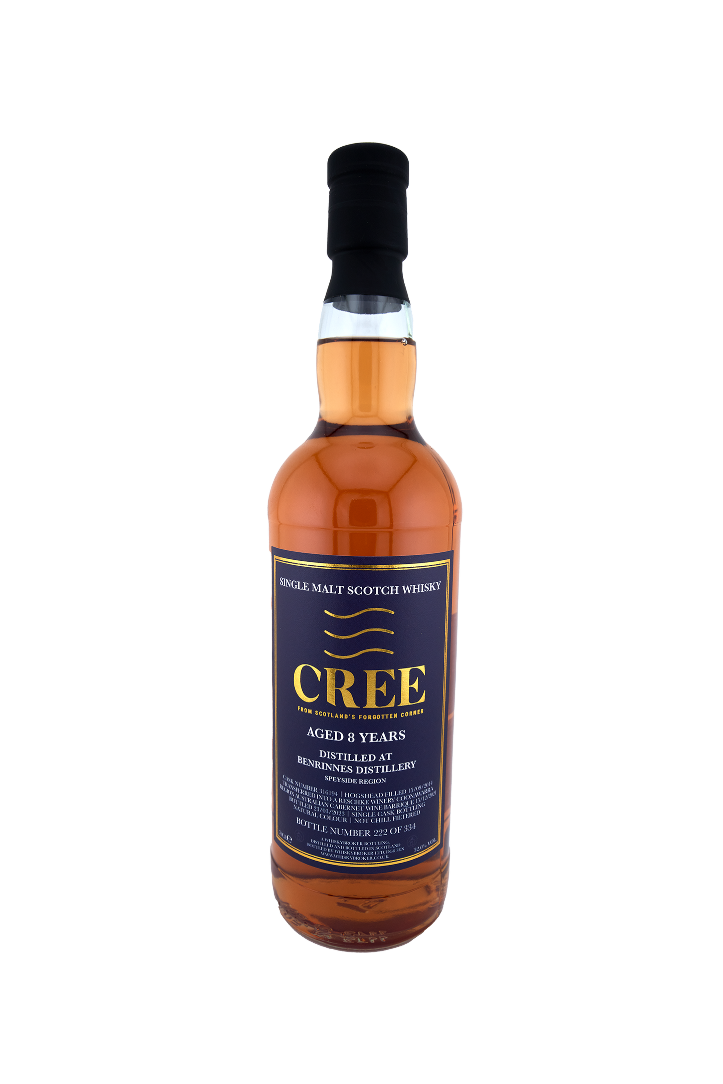 Cree - 8 yo Benrinnes, Australian Wine Barrique Cask # 316194, 52.0% Alc/Vol, 700 ml