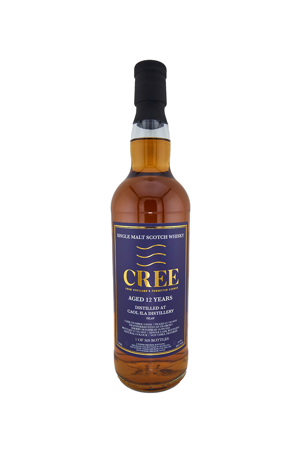 CREE - 12yo Caol Ila Single Malt Scotch Whisky, Finished in an Oloroso Sherry Hogshead Cask No. #318248, 52.0% Alc/Vol, 700 ml