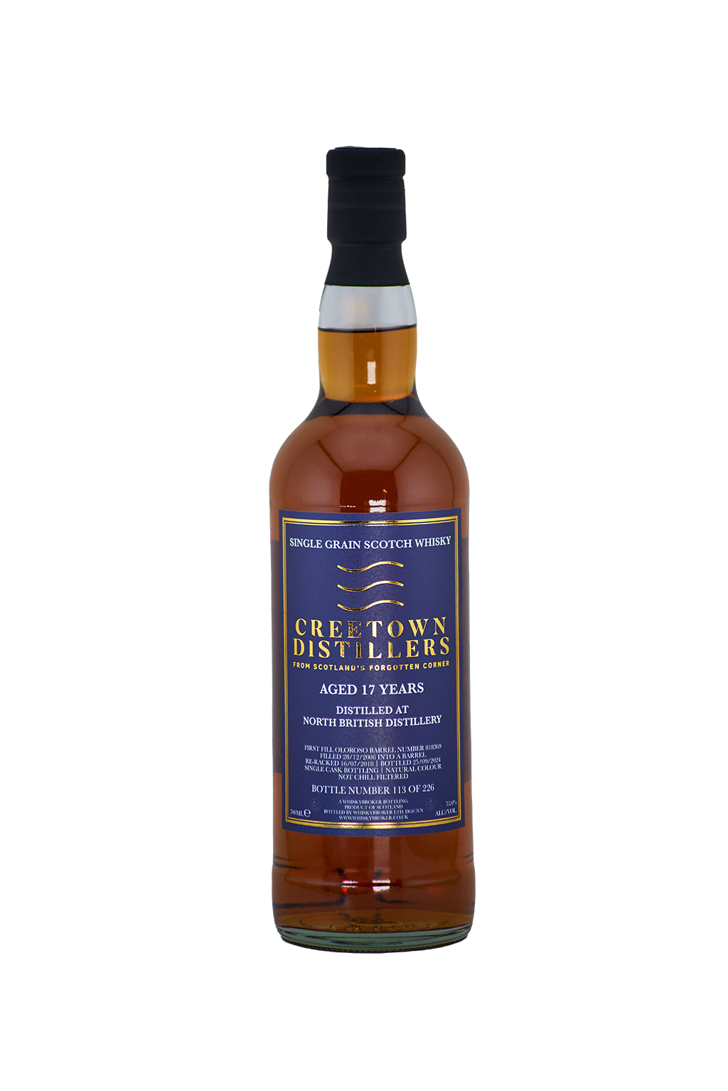 Creetown -  17 yo North British, First Fill Oloroso Cask No. # 818369 , 53.0%Alc/Vol, 700 ml