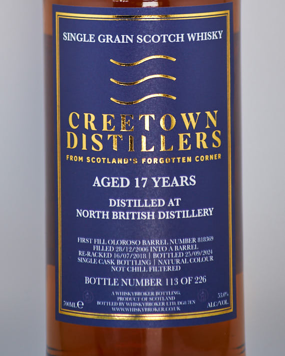 Creetown -  17 yo North British, First Fill Oloroso Cask No. # 818369 , 53.0%Alc/Vol, 700 ml