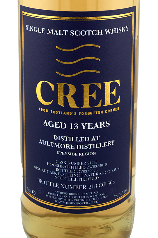 Cree - 13 yo Aultmore, Hogshead Cask # 21247, 52.0% Alc/Vol, 700 ml