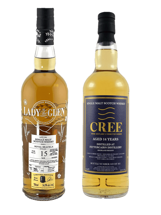 Beautiful Bourbon Barrels - 15 yr Royal Brackla, Lady of the Glen and 14 yr Fettercairn, Creetown Distillers