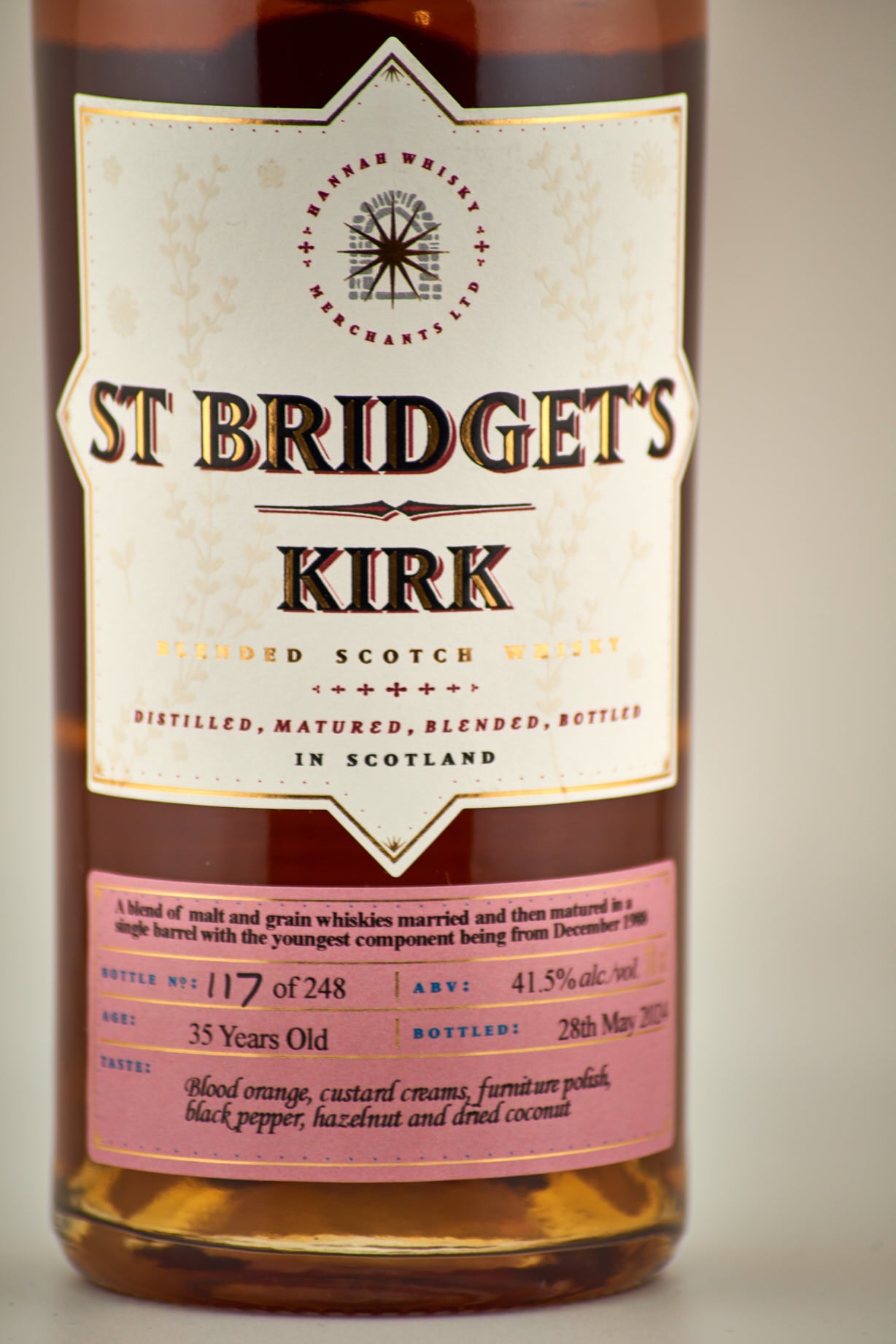 Pre-Order - St. Bridget's Kirk 35 yo Blended Scotch Whisky 41.5% Alc/Vol, non-chill filtered, 700 ml