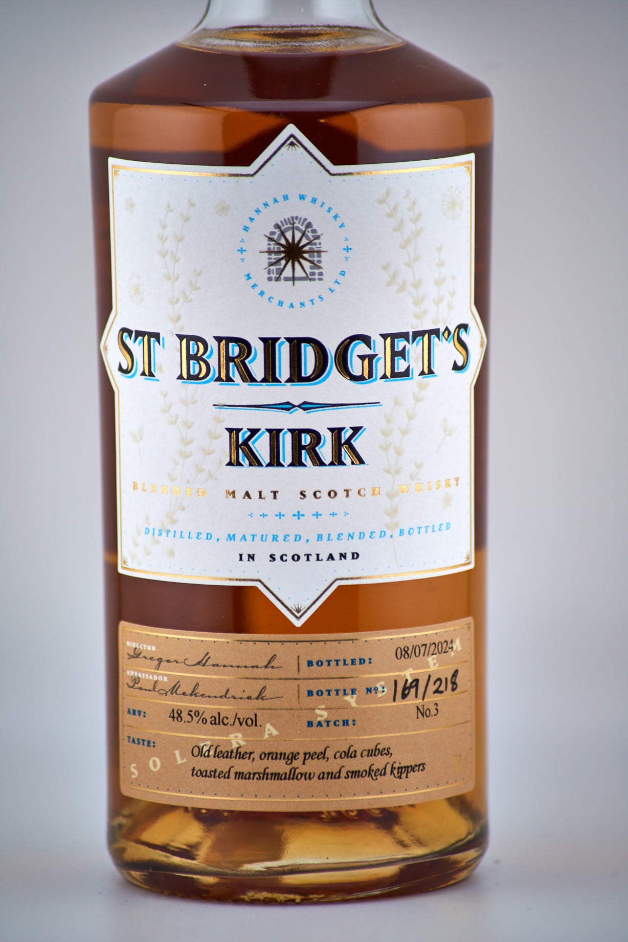 St. Bridget's Kirk Batch No. 3, Blended Malt Scotch Whisky 48.5% Alc/Vol, non-chill filtered, 700 ml