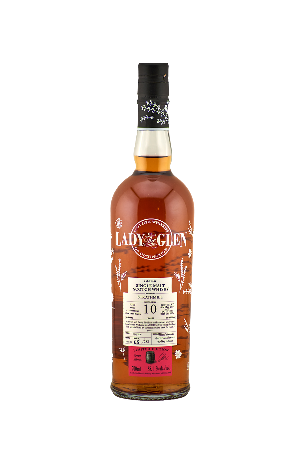 Lady of the Glen - 10 yo Strathmill, Amarone Wine Finish Cask No. # 802139, 58.1% Alc/Vol, 700 ml
