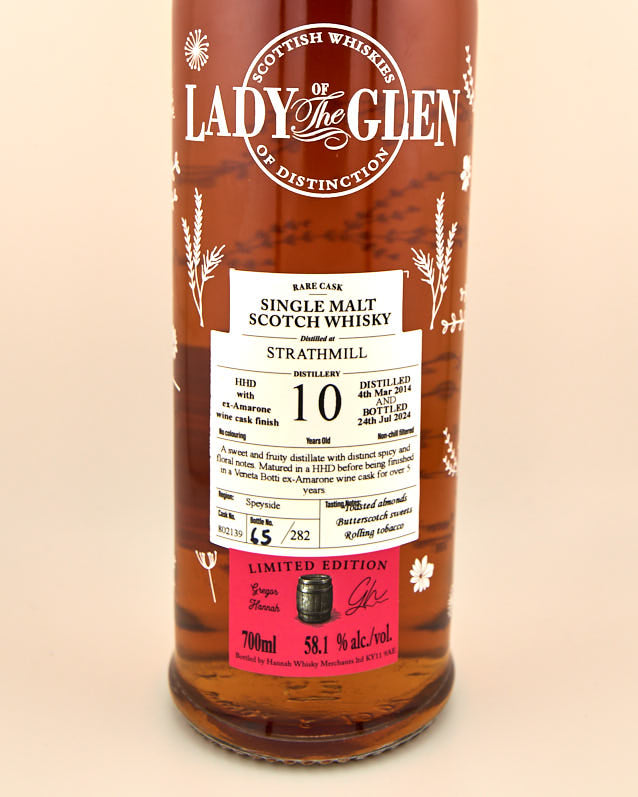 Lady of the Glen - 10 yo Strathmill, Amarone Wine Finish Cask No. # 802139, 58.1% Alc/Vol, 700 ml