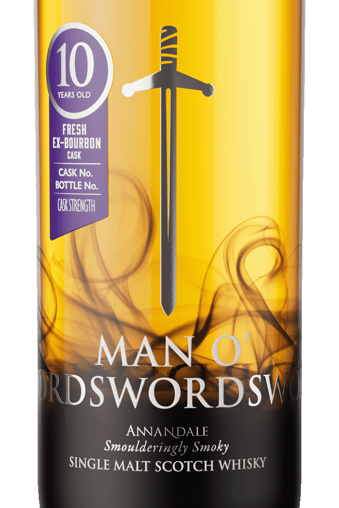 Annandale Distillery - 10 yo Man O'Sword (peated), Fresh Ex-Bourbon Cask #621, 58.7% Alc/Vol, 700 ml
