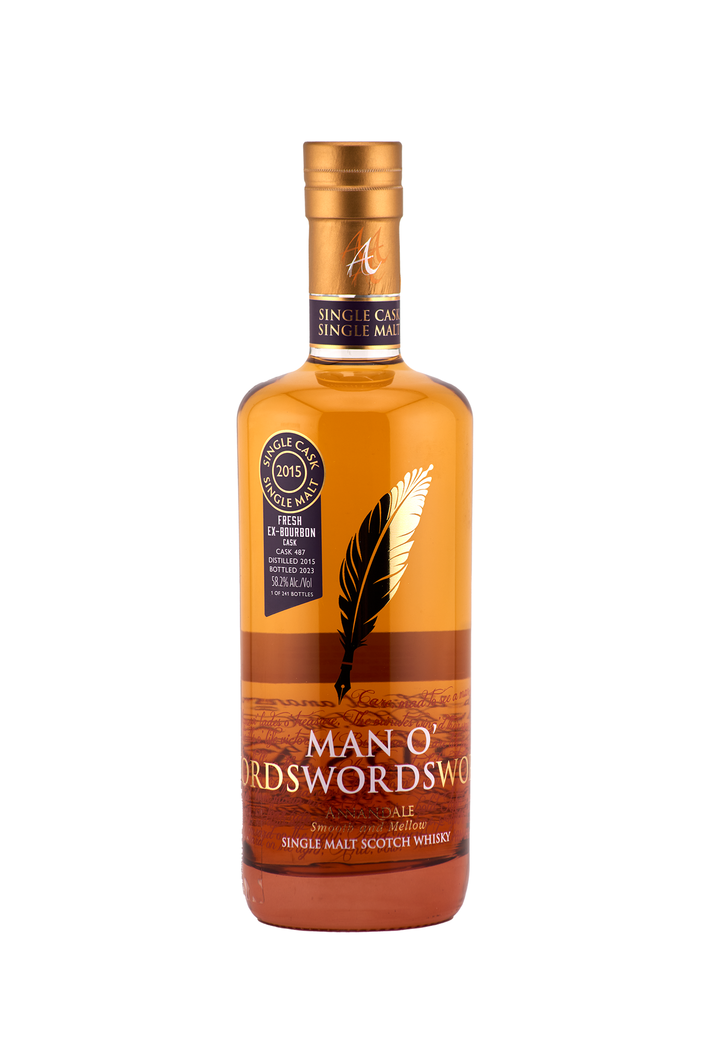 Annandale Distillery - Man O'Words, Fresh Ex-Bourbon Cask #487, 58.2% Alc/Vol, 700 ml