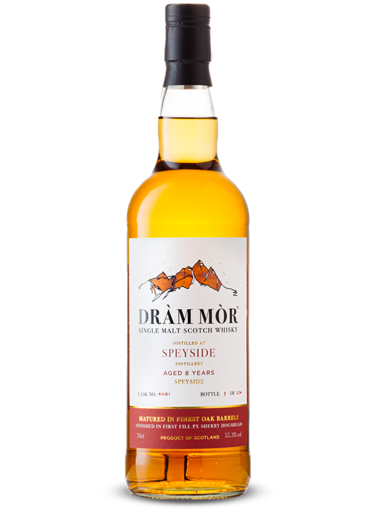 Dràm Mòr - The Speyside Distillery 1st Fill PX Sherry Hogshead, Cask No. #4081, 8yo, 55.3% Alc/Vol, 700 ml