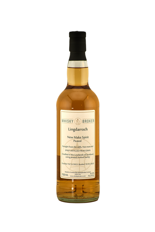 Whiskybroker - Lingdarroch Peated New Make Spirit 62.9% Alc/Vol, 700 ml