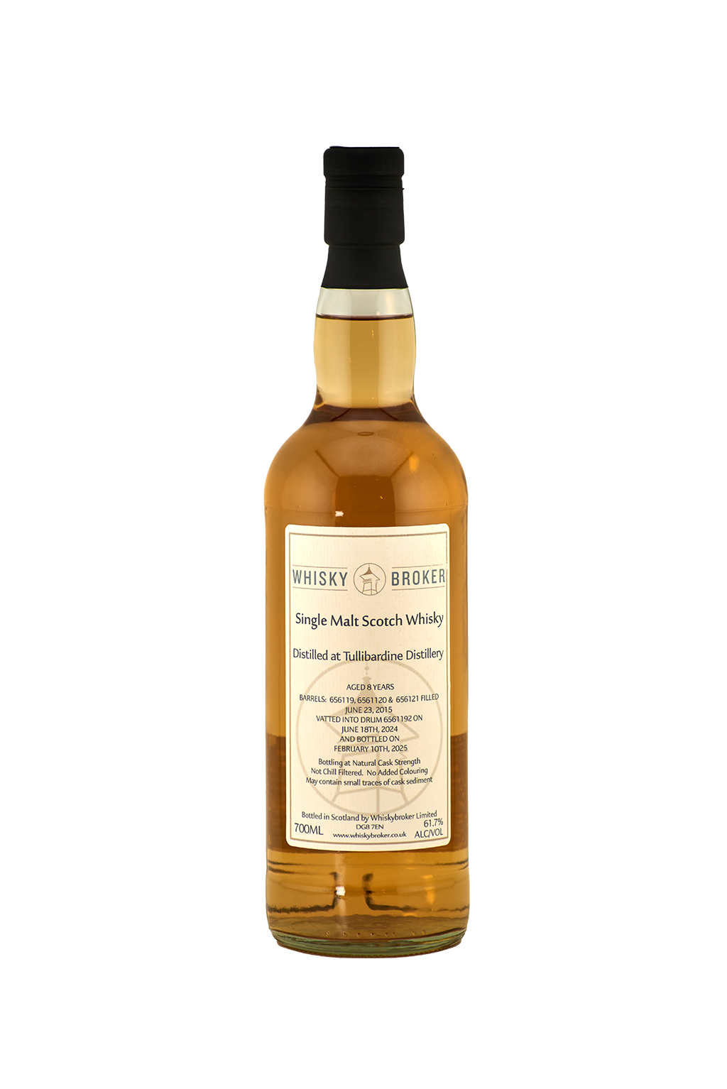 Whiskybroker - 8 yo Tullibardine 61.7% Alc/Vol, 700 ml