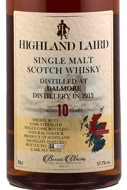 Highland Laird - 10 yo Dalmore, Sherry Butt Cask No. #300120, 57.7% Alc/Vol, 700 ml