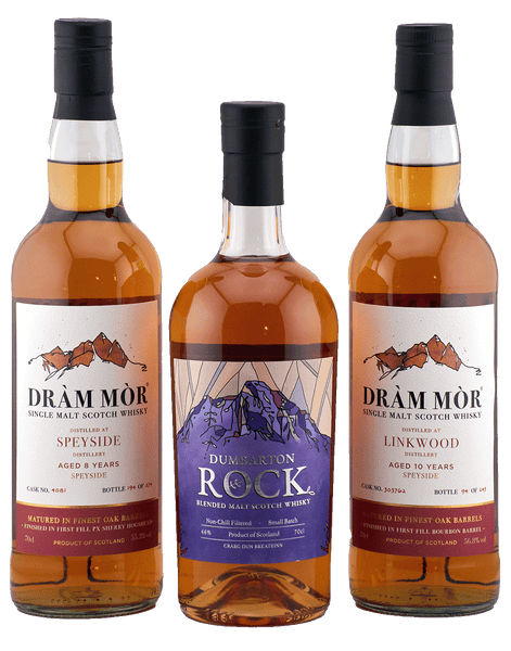 The Best of Dràm Mòr - Dumbarton Rock, 10 yr Linkwood, 8yr