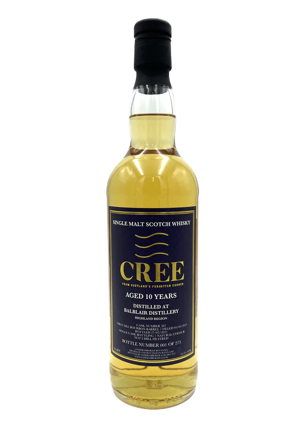 CREE - 10yo Balblair Single Malt Scotch Whisky Cask No. # 382, 52.4% Alc/Vol, 700ml