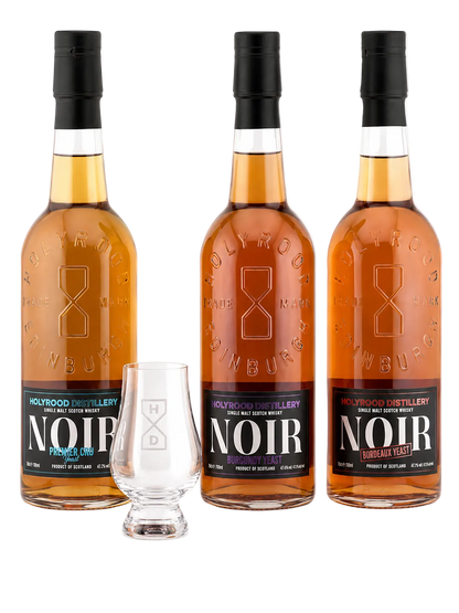 Holyrood Distillery - Noir Trilogie Bundle with FREE Holyrood Branded Glencairn Glass