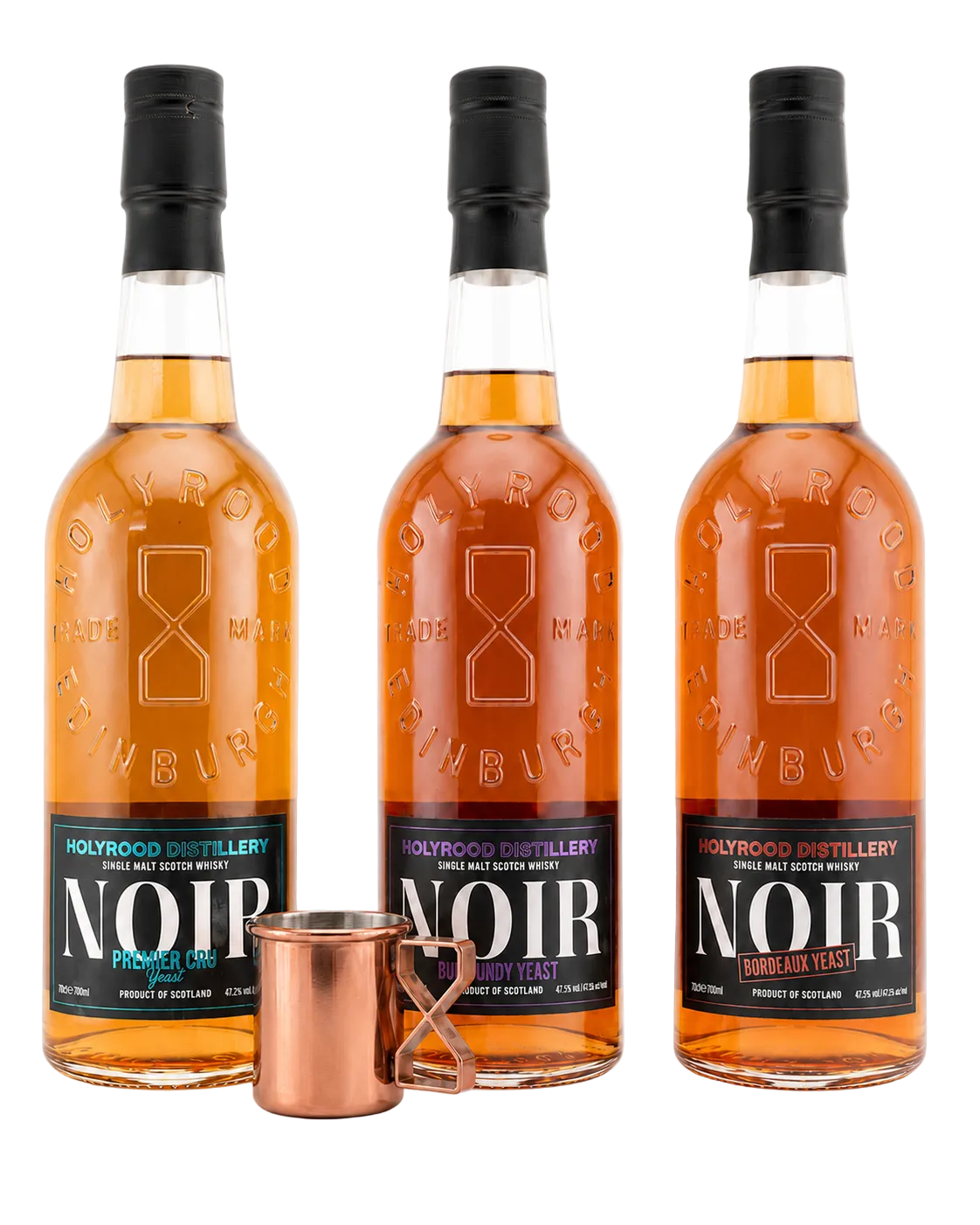 Holyrood Distillery - Noir Trilogie Bundle with FREE Holyrood Branded Jigger Glass