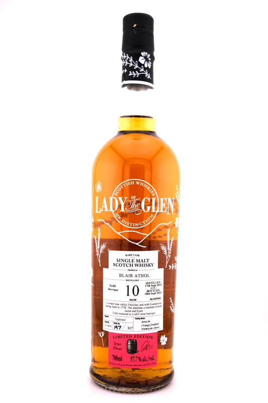 Lady of the Glen - 10yo Blair Athol, Refill Wine Barrique, Cask No. # 310876, 57.7% Alc/Vol, 700ml