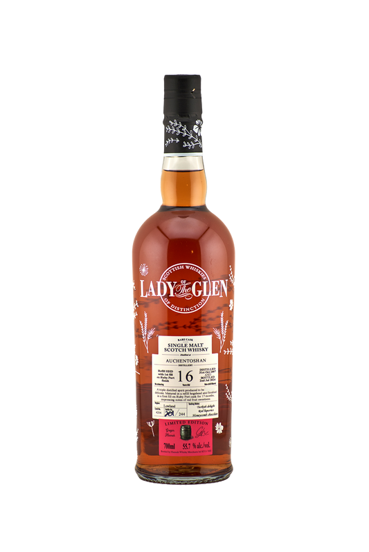 Lady of the Glen - 16 yo Auchentoshan, Ruby Port Finish Cask No. # 4204 , 55.7% Alc/Vol, 700 ml