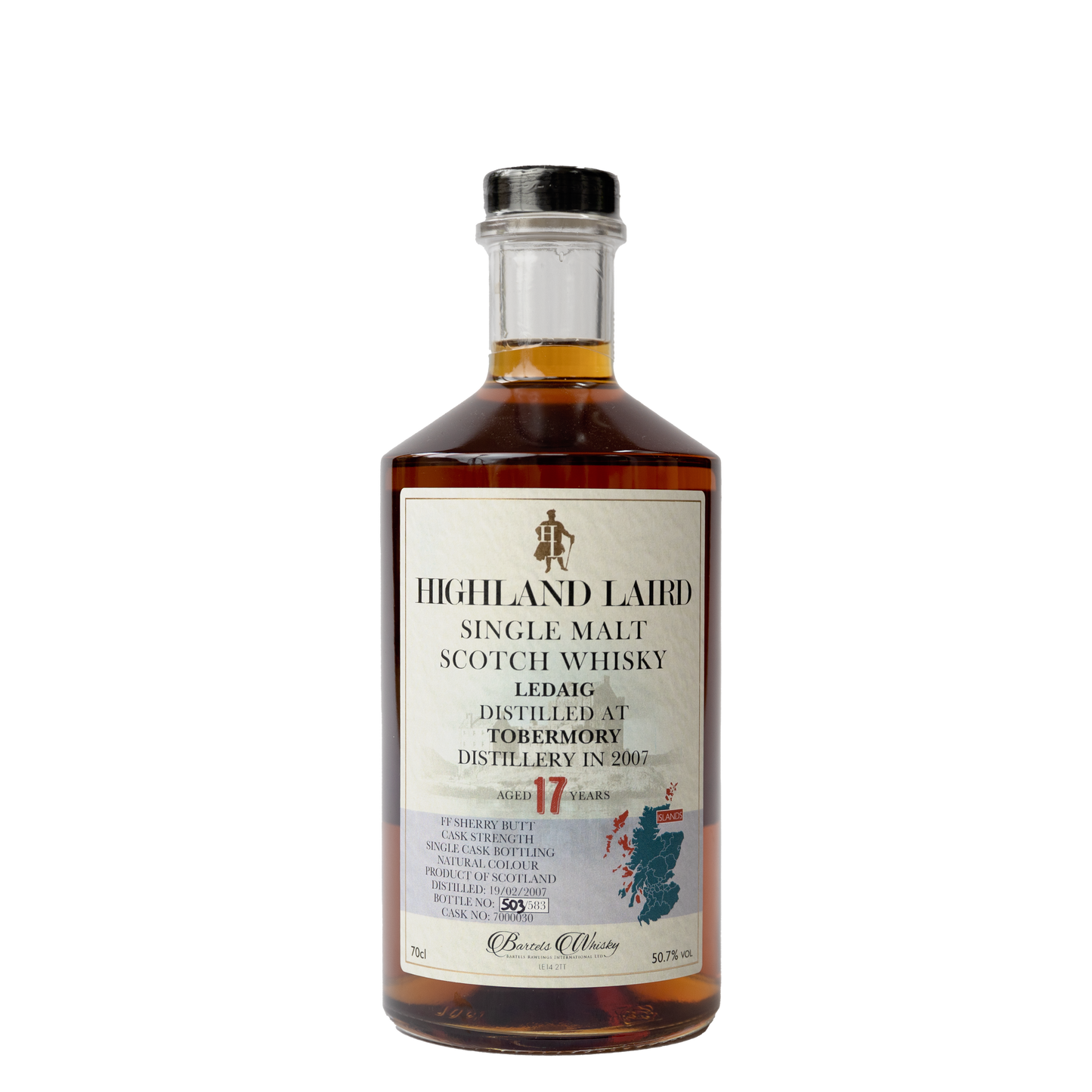 Highland Laird - 17 yo Ledaig, First Fill Sherry Butt Cask No. # 7000030, 50.7% Alc/Vol, 700 ml