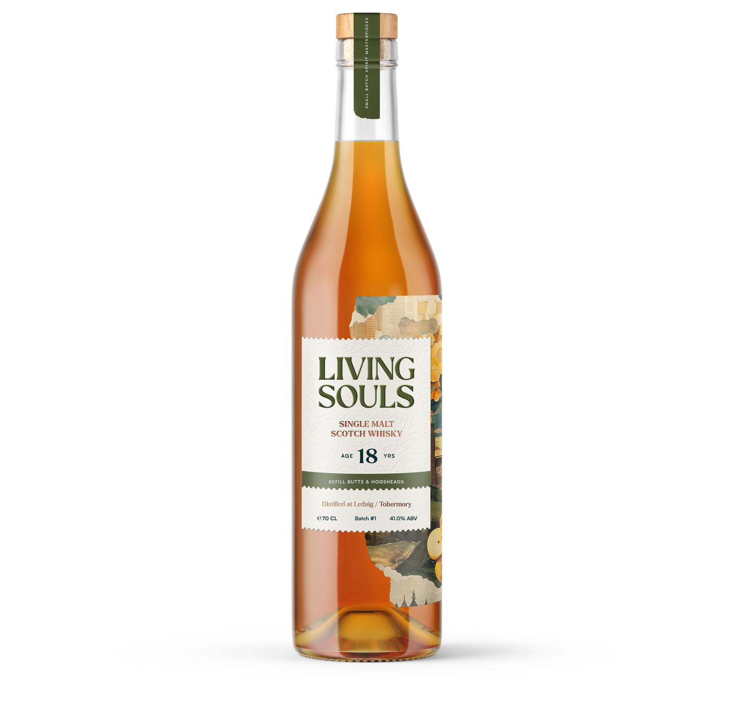 Living Souls - 18 yr Ledaig & Tobermory Single Malt Scotch, 41% Alc/Vol, 700 ml
