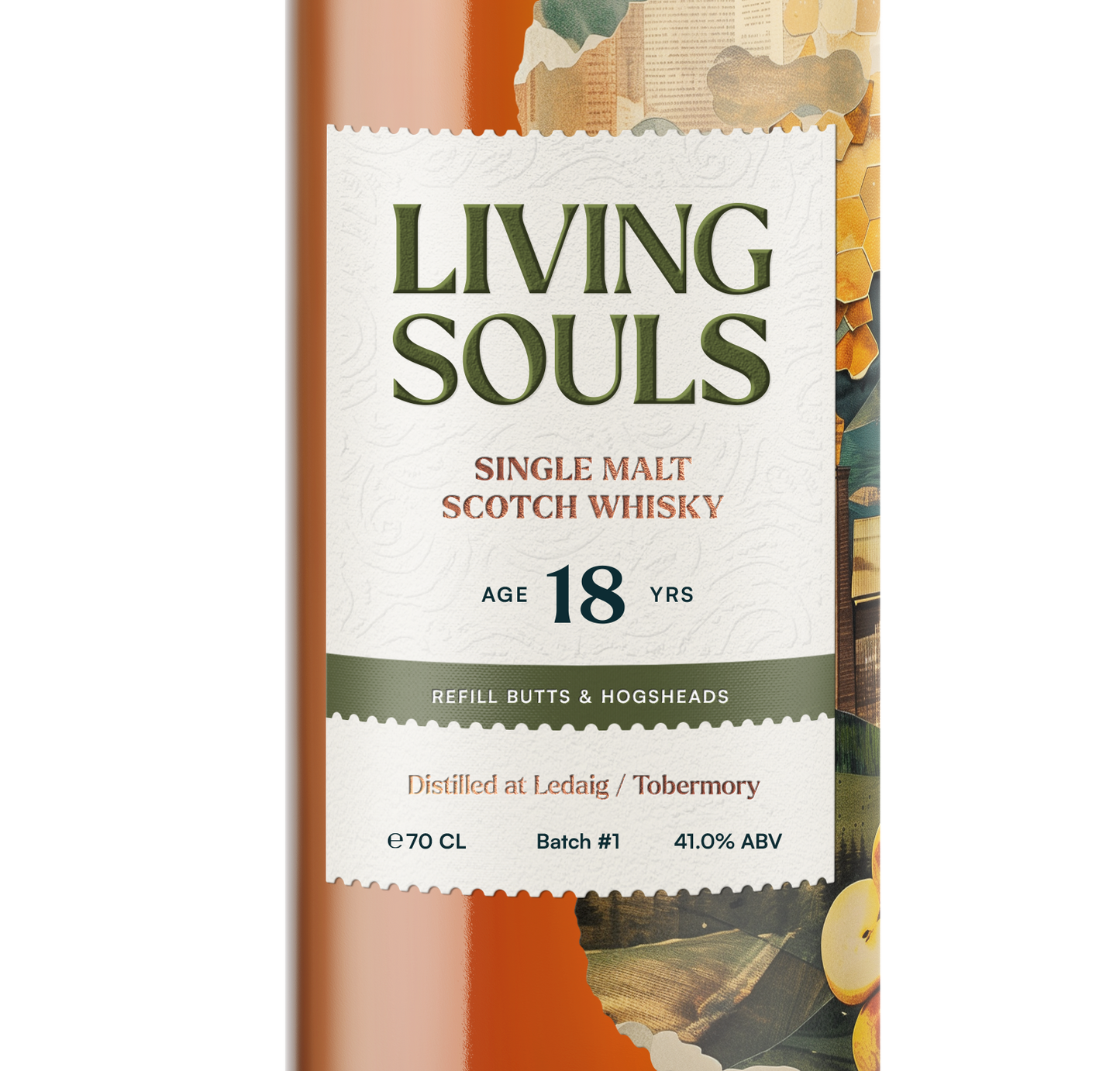 Living Souls - 18 yr Ledaig & Tobermory Single Malt Scotch, 41% Alc/Vol, 700 ml