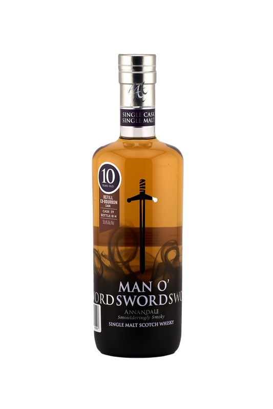 Annandale Distillery - 10 yo Man O'Sword (peated), Refill Ex-Bourbon Cask #39, 58.6% Alc/Vol, 700 ml