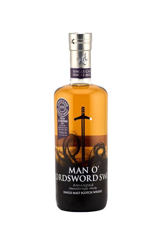 Annandale Distillery - Man O'Sword (peated), Fresh Ex-Bourbon Cask #483, 57.8% Alc/Vol, 700 ml