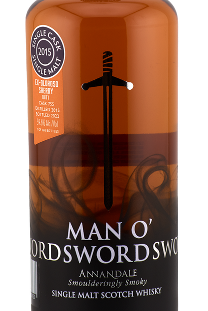 Annandale Distillery - Man O'Sword (peated), Oloroso Sherry Butt #755, 59.6% Alc/Vol, 700 ml