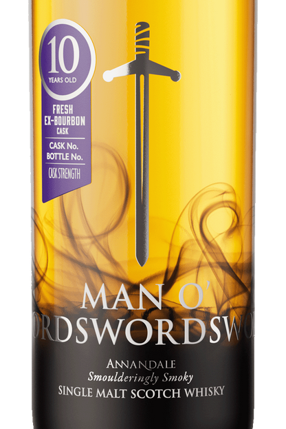 Annandale Distillery - 10 yo Man O'Sword (peated), Fresh Ex-Bourbon Cask #621, 58.7% Alc/Vol, 700 ml