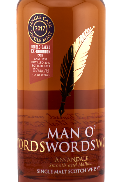 Annandale Distillery - Man O'Words, Double Oak Ex-Bourbon Barrel Cask #1639, 60.7% Alc/Vol, 700 ml