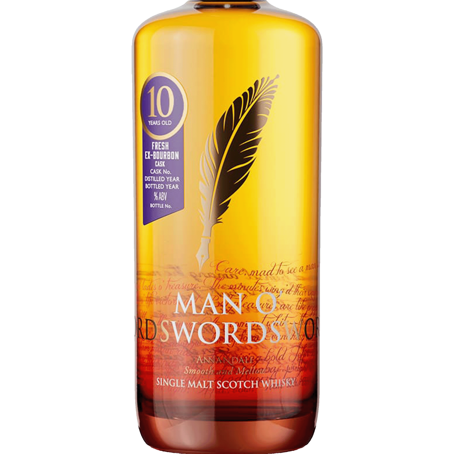 Annandale Distillery - 10 yo Man O'Words, Fresh Ex-Bourbon Cask #523, 57.3% Alc/Vol, 700 ml