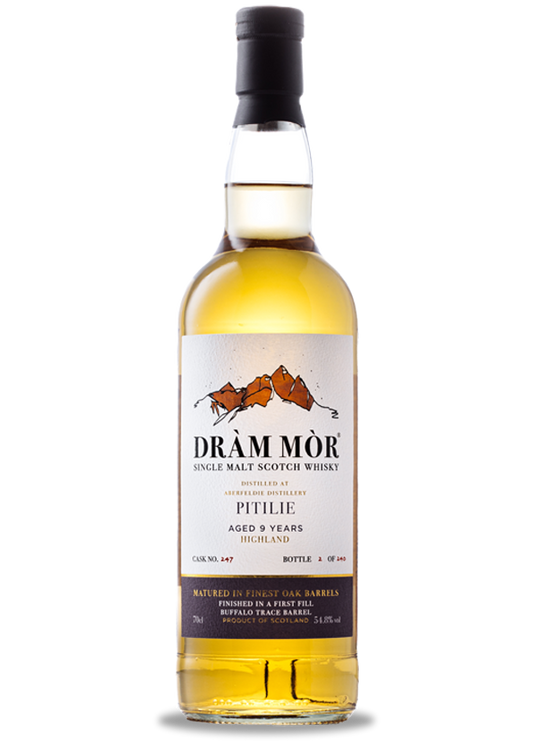 Dràm Mòr - Pitilie (Aberfeldy), 1st Fill Buffalo Trace Bourbon Barrel, Cask No. #247, 9yo, 54.8% Alc/Vol, 700 ml