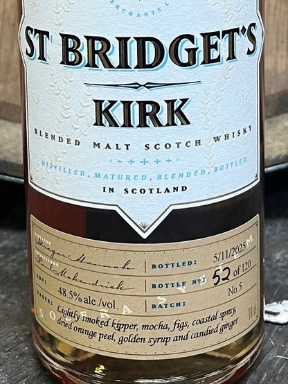 St. Bridget's Kirk Batch No. 5, Blended Malt Scotch Whisky 48.5% Alc/Vol, non-chill filtered, 700 ml