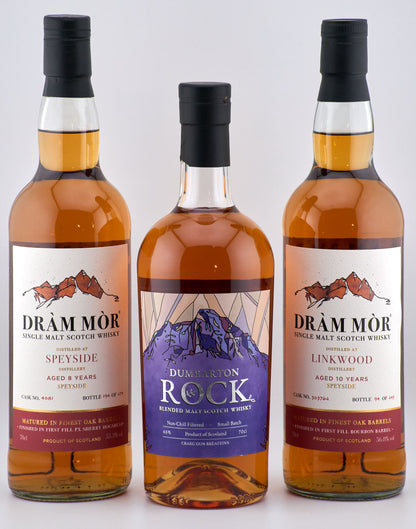 The Best of Dràm Mòr - Dumbarton Rock, 10 yr Linkwood, 8yr Speyside