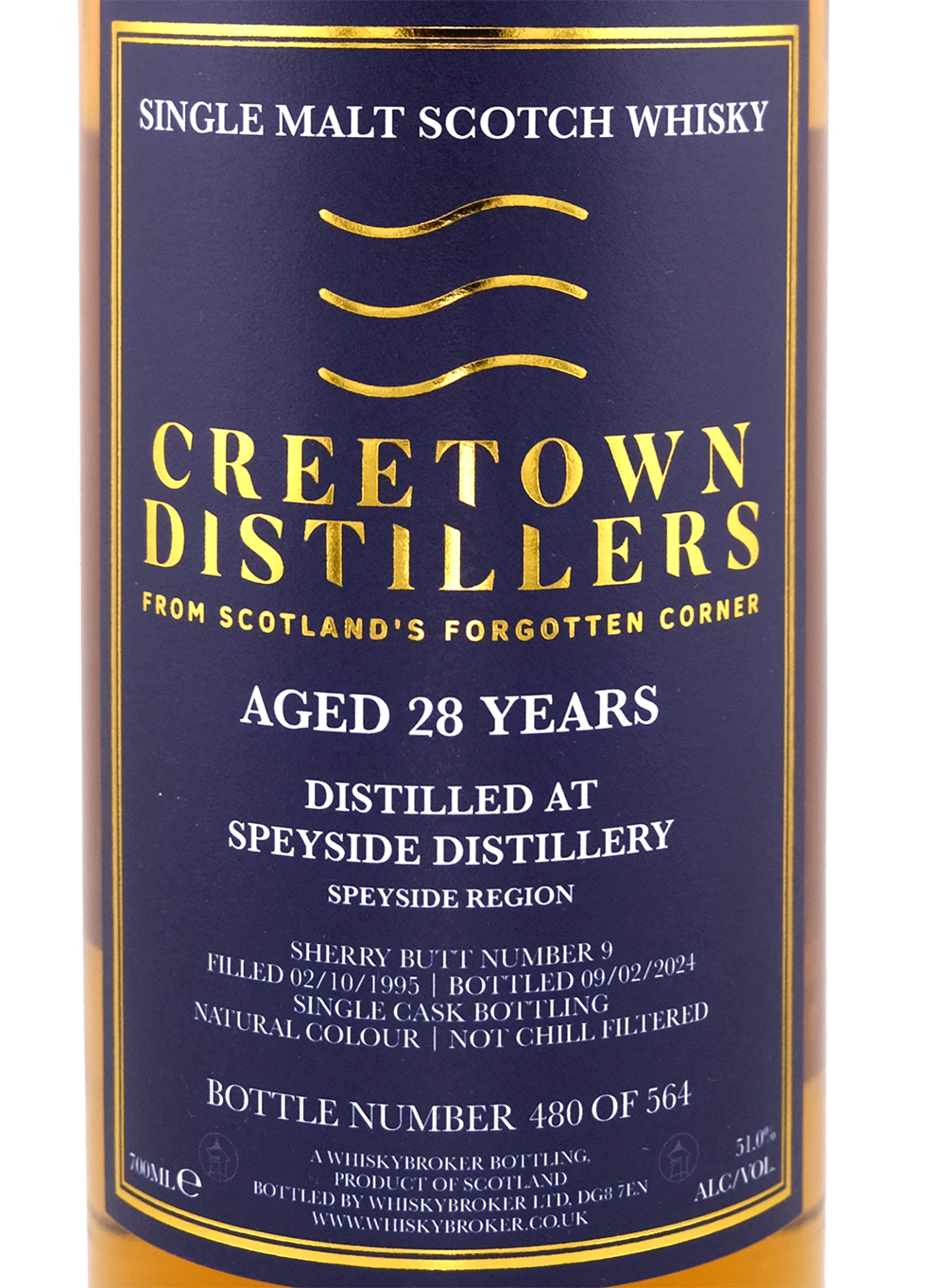 Creetown - 28yo The Speyside Distillery, Sherry Butt No. #9, 51.0% Alc/Vol, 700 ml