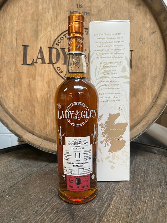 Lady of the Glen - 11 yo Teaninich, Refill Ex-Peated Islay Octave Finish Cask #713240b, 58.2% Alc/Vol, 700 ml